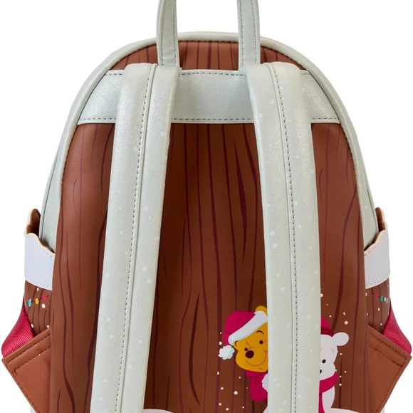 Loungefly Winnie The Pooh Holiday Scene Pooh and Friends Mini Backpack LIGHTUP - Picture 4 of 5
